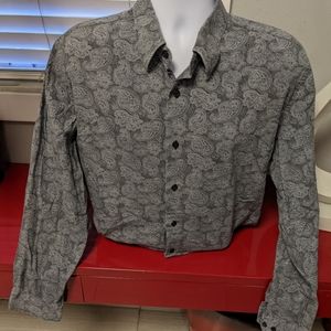 Express Men's long sleeve paisley shirt